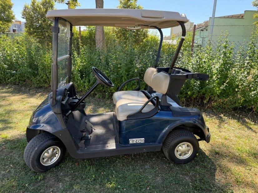 Použitý elektrovozík, pracovní elektrický vozík, EZGO, golfový vozík - modrý
